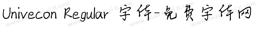 Univecon Regular 字体字体转换